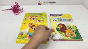 Sách - Bộ Tô Màu Nối Số Thông Minh Song Ngữ Anh-Việt (Túi 8 Cuốn)