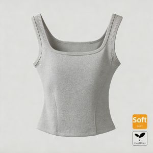 DIEANFEN | Padded Tank Top Vest Square Neck