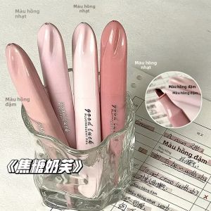 4 Pastel Cao Cấp Bộ Bàn Chải Mềm Đầu Son Môi Thiết Kế Bút Đánh Dấu Bút Vẽ Tranh Văn Phòng Học Kawaii Tiếp Liệu