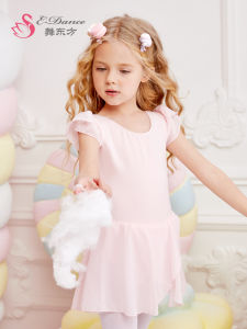 Childrens Dancing Clothes Girl Summer Short Sleeve Chinese Classic Dance Dancing Exercise Clothing Toddler Ballet Dance Dress Grading Shapewear