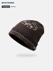 หมวกไหมพรมถักแบบลำลอง Navigare สำหรับผู้ชาย ทรงเรือใบขนาดเล็ก หมวกไหมพรมผู้ชายแบบสวมหัวทรงกลม หมวกไหมพรมฤดูหนาว หมวกไหมพรมผ้าฝ้ายแบบลำลอง