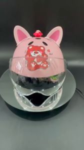 Mũ bảo hiểm trẻ em cao cấp hình Gấu Dâu có kính và không kính chính hãng BabySu đến từ công ty Nam Phong