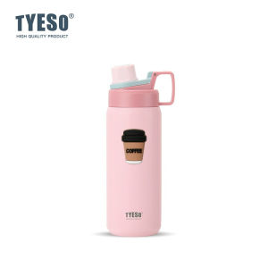TYESO | 750ML Tyeso Thermal Water Bottle Double Wall Vacuum Insulated Flask Leak Proof Sport Drink Bottle Travel Outdoor with Sticker