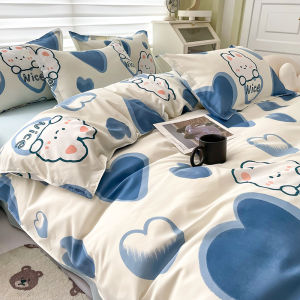 Trendy Lightweight Bedding Set 1.5 Quilt Cover Three-Piece Student Bedding  And Chic Spring Summer Floral Pattern Duvet Cover