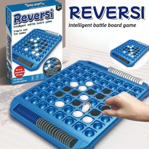 Black White Chess Board Game Flipping Chess Educational Reversi Chess Toy For Kids Thinking Training Challenge Game