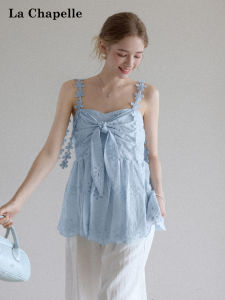 La Chapelle | Bow Tie Lace-up Hollow Out Sleeveless Vest