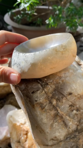 Gạt tàn thuốc bằng đá mã não GTT01 Vẻ Đẹp SANG TRỌNG Vĩnh Cửu nặng 560gr (KT: 10x12cm)