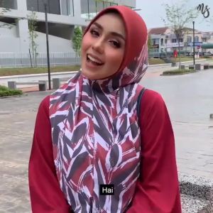 MarshmallowScarf Mikayla Slim Edition Material : Moss Crepe & Scuba Awning Express Hijab chin coverage for busy mummies