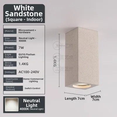NDU | Concrete Surface Mounted Ceiling Light No-drilling Installation