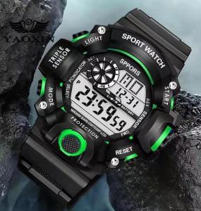 Mens Watch New Fashion Simple Adult Mens Outdoor Electronic Watch Large Dial Multifunctional Nightlight Alarm Clock Sports Watch