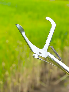 150cm 120cm Stainless Steel Snake Tongs Clamp Snake Stick Foldable Snake Catcher Lock Handling Tools Stick Reptile For Catching Snakes in the Wild