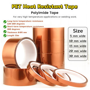Suomi High Temperature Tape Heat Press Tape Polyimide Film Adhesive Tape 33m