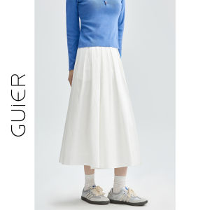 White High Waist A-Line Mini Skirt Womens Casual Versatile Pleated Skirt Autumn New Arrival Comfortable Fit for Daily Wear