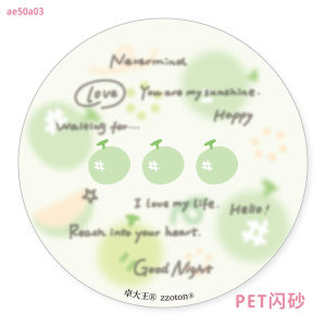 Zhuoda King Adhesive Tape Transparent Die-Cut Sticker Roll Grid Pattern Salt Series Notebook Strawberry Melon Bread Design