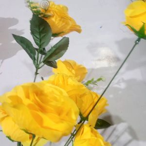 Hoa hồng chén trang trí tết decor phòng (hoa giả)