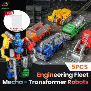 5ชิ้นโมเดลโมเดลโมเดล5in1หุ่นยนต์ของเล่นรถก่อสร้างของเล่นเพื่อการศึกษาปฐมวัยสำหรับเด็กของขวัญวันเกิดคริสต์มาสปีใหม่วัยเด็กผู้ชายเด็กผู้หญิงหัดเดิน5ชิ้น