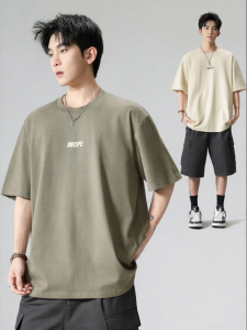 Wood soon | Trendy Lettered Short Sleeve Tee Loose Round Neck Summer Stylish Streetwear Tshirt