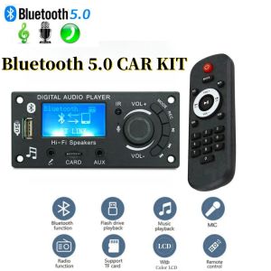 KEBIDU DC 12V Bluetooth 5.0 LCD MP3 WMA WAV Decoder Board Handsfree Car Audio Microphone Recording USB TF FM Mp3