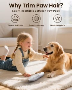 Lovinland Pet omana 2 Trong 1 Xách Tay Chải Lông Chó Chân Không Bộ dụng cụ cắt tiếng ồn thấp Có Thể Sạc Lại hút mạnh 99% mèo cưng lông thú cưng Máy cạo râu