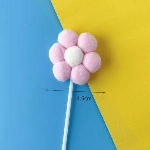 Cute Baby Girl Birthday Cake Decoration Bunny Pink Train Decoration Mori Style Small Tree Mushroom Plug-in