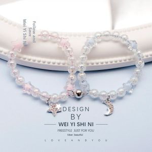 Best Friend Magnetic Bracelets Pair of Fairy Tale Iron Stone Children Students Girls Beautiful Magnetic Absorption Bracelets