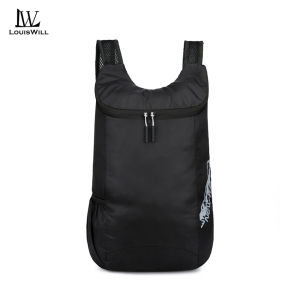 LouisWill กระเป๋าเป้สะพายหลังกลางแจ้งแบบพับได้กระเป๋าเป้สะพายหลังสำหรับผู้ชายน้ำหนักเบากระเป๋าเป้สะพายหลังกันน้ำกระเป๋าสะพายเดินทางเป้ลำลองกระเป๋าสะพายหลังกีฬา