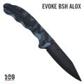 มีดอเนกประสงค์ VICTORINOX แท้ รุ่น EVOKE BSH ALOX ลายพรางเทา ใบมีดสีดำปลายแหลมทรงโบวี่ Made in Switzerland. 