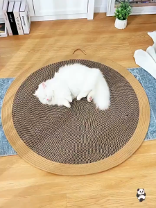 SKISOPGO Cat Scratcher Mat Wear-Resistant Rattan Kitten Puppy Grinding Claw Board Nest Cooling Pad Sleeping Mat