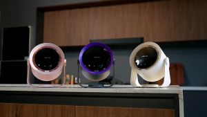 New fan circulation fan household USB charging desktop turbine small fan LED digital display wall-mounted desktop small electric fan