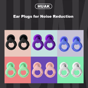 HUAK Soft Silicone Earplugs Noise Cancellation Comfortable Sleeping Earplugs Swimming Earplugs Silicone - Ear Tips In XS/S/M/L
