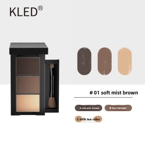kled | KLED Velvet Brow Powder Three Colors Smooth Natural Looking Waterproof Sweatproof Shading For Beginners Womens Beauty Enhancement