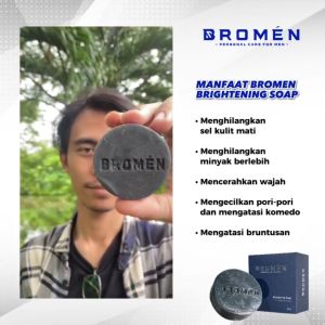 BROMEN Brightening Soap - Sabun Cuci Muka Pemutih Pria Anti Kusam