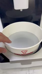 (Bulk) Hauscook 1300cc round disposable induction ramen bowl container paper aluminum heatable
