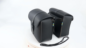 รถจักรยานยนต์กระเป๋าอานหนัง ปู่ ที่นั่งด้านหลังกระเป๋าด้านข้างกระจาดความจุขนาดใหญ่