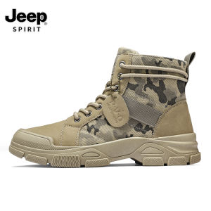 JEEP SPIRIT 1941 ESTD Martin Boots Mens Boots Camouflage Boots Casual Retro Desert Army Boots