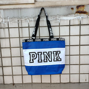 Fashionable Large Capacity Yoga Sports Fitness Shoulder Bag Pink Letter Tot Tote Bag Shopping Bag with Zipper Handbag