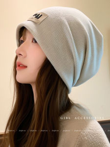 Thin Knitted Beanie Hat for Women Postpartum Spring Autumn Sleepwear Windproof Headband Cap Headwear Casual Style All Seasons
