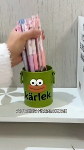 Funny Creative Large Mouth Pen Holder Cute Stationery Pen Organizer Large-Capacity Tabletop Student Stationery Supplies