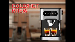 LAHOME Cold / Hot Brew Coffee Maker Machine Espresso Americano On Sale 1 Shot & 2 Shot Automatic Shut-Off Controls LCD Touch Screen Panel With Milk Frother Steamer Cappuccino Latte Mocha Machiato Ture 20 Bar For Home/Office/Commercial/Nespresso/Cafe