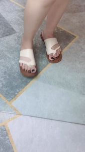 (Phom bé) Dép nữ xỏ ngón đế bằng dép kẹp da mềm emmly - lấy tăng lên 1 size