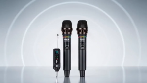 SHURE/AX-20 Wireless Microphone 2 Mic UHF Rechargeable 6.35mm Microphone for Videoke