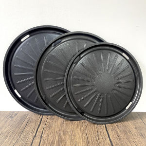 Korean Style Thickened 35cm round Non-stick Carbon BBQ Grill Pan Commercially Used Electric Baking Tray for Outdoor Cooking