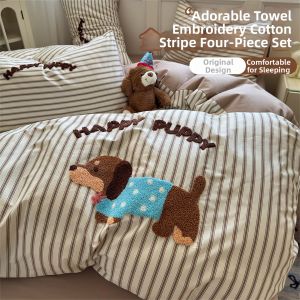 WUYINLIANGPIN | Cartoon Cotton Kids Bedding Set 4-Piece