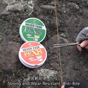 Benang Pancing PE x8 200m Merah Hijau Tidak Memudar Anti Kriting Kuat Senar Pancing Laut