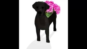 Cute PVC Herb Garden Dog Flower Planter - Indoor/Outdoor Dog Flower Pots Perfect Birthday Gifts for Pet Lovers - 13.39*9.45in