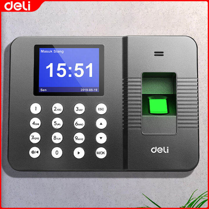 Deli Fingerprint Attendance Machine Fingerprint Recognition 2.4'TFT Screen Biometric E3960