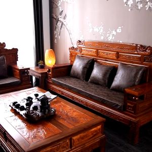 Technology Cloth Solid Wood Sofa Cushion Thickened Sponge Cushion Waterproof Mahogany Sofa Conjoined Universal Chair Cushion