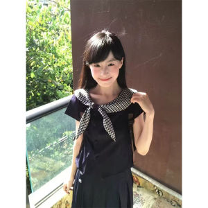 Korean Style Plaid Bow T-Shirt