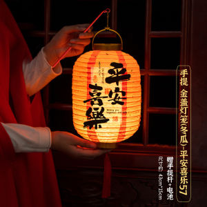 New Year Festive Lighting Handheld Lantern Fortune Character Decor Traditional Chinese Style Paper Lantern Lighting Decoration