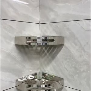 Kệ để đồ nhà tắm Kệ nhà bếp Inox 304 Kệ góc & Kệ chữ nhật tường nhà tắm kèm 2 móc treo/có keo dán và đinh ốc